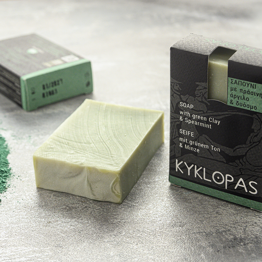 Kyklopas handgemachte Seife mit grünem Ton und Minze